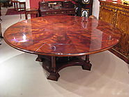 Stunning 7ft Diameter Flame Mahogany Jupe Dining Table
