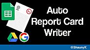 Auto Report Card Writing Spreadsheet for Teachers - Write your reports super fast!