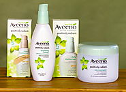 Aveeno Positively Radiant facial moisturizers and cleasers