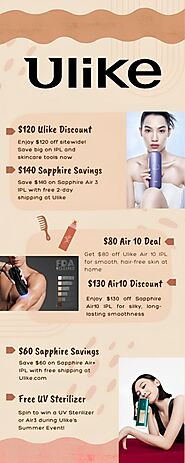 $140 Off Ulike Sapphire Air 3 IPL Hair Removal Handset! – @digitalvibesinfo in Best Coupons & Deals in USA on Tumblr