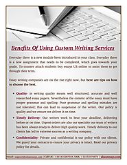 Choose The Best Custom Writing Services