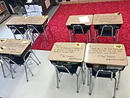 Teacher turns students' desks into letters of inspiration - 680 NEWS