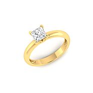 Buy Princess Cut Solitaire Lab Grown Diamond Ring Online | Virja