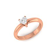 Buy Heart Shape Solitaire Ring for Valentine Online | Virja