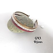 Bracelet cordon cuir : Bracelet par gkl-bijoux