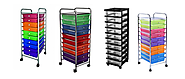 3-6-10-12 Drawer Rolling Carts for Storage and Organization