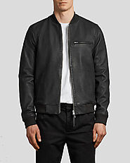 Jasper Black Bomber Leather Jacket – Timeless Fashion at Shopperfiesta