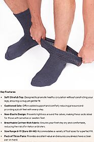 Mens and Womens Cushioned Diabetic Non-Elastic Socks