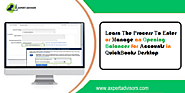 How to Enter or Manage an Opening Balances for Accounts in QuickBooks?