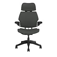 Freedom Headrest Chair: Graphite Frame, Grey Fabric