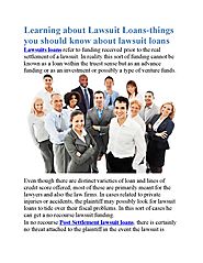 Learning about lawsuit loans things you should know about lawsuit loans