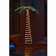 Roman Lights 169480 Tall Deluxe Ropelight Palm Tree-Plugs In Statue, 7-Feet