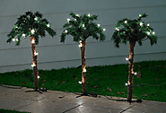 Palm Island Home Set of Three Mini Palm Trees 3 Pc Set
