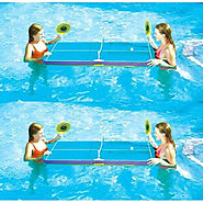 2 Swimline 9164 Swimming Pool Floating Ping Pong Table Tennis Game w/Paddles