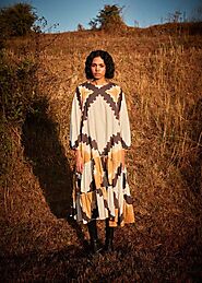 Buy Multicolor Cotton Mul Dress - Dunetime Shibori Dress by Kharakapas // Only Ethikal - Sustainable Brand.