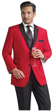 Get An Attractive And Decent Look With Red And Black Tuxedo