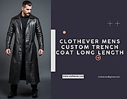 Mens Custom Trench Coat Long Length - Clothever