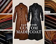 Affordable Custom Made Long Leather Coat - Clothever