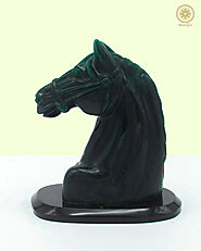 Hand-Carved Green Aventurine Horse Statue