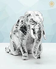 Handcrafted Silver Plated Elephant Showpiece