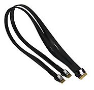 Slimline SAS SFF-8654 8i to SFF-8654 4i 2-Port Y-Cable – High-Speed Connectivity