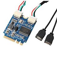 Purchase M.2 A/E Key Slot to Dual USB 2.0 Female Ports Adapter