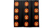 Halloween Jack o Lantern Pumpkin Shower Curtain