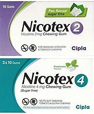 Nicotex - Nicorette - Nicotine Chewing Gum 2mg, 4mg