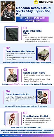Stay Cool & Dry: Men’s Casual Shirts for Monsoon Comfort