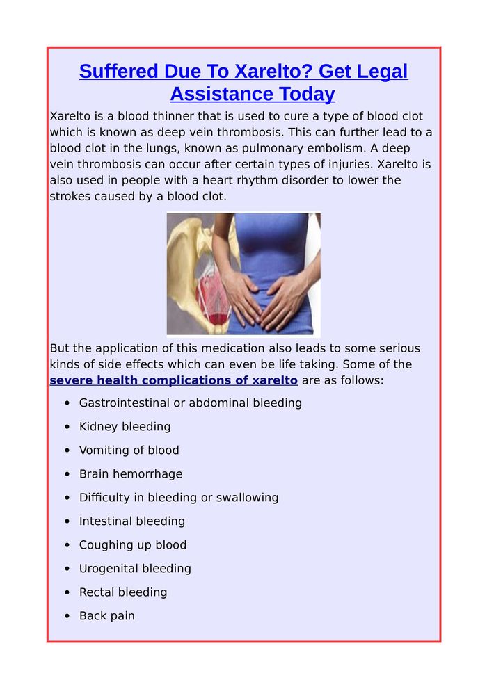 Legal Compensated Remedy to Complicated Xarelto Lawsuits A Listly List