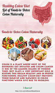 Healthy Colon Diet Infographic, List of Foods to Detox Colon Fast