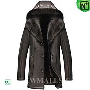 CWMALLS® Chicago Hooded Sheepskin Fur Coat CW836057