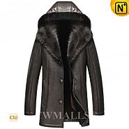 CWMALLS® Custom Hooded Fur Coat Embossed CW836057
