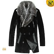 CWMALLS® Salt Lake City Black Fur Coat CW868007