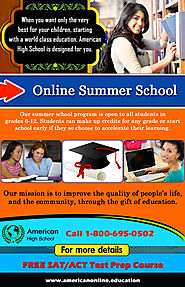 Attend The Online Summer School Courses With American High school