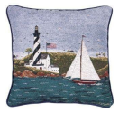 Coastal Breeze Decorative Accent Pillow 17" x 17" USA Made