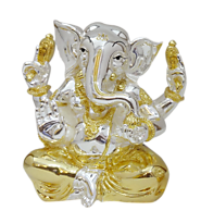 Gold and Silver Ganesha 4-Arms