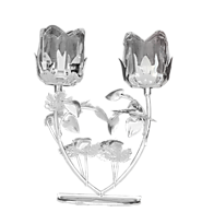 Gifting Sites in India Candle Stand 2-Arms Roses