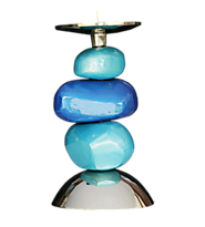 Buy Gifts Online India Candle Stand Marble (Blue)