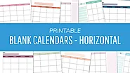 Horizontal Blank Calendars