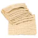 OsoCozy 6 Pack Prefolds Unbleached Cloth Diapers, Size 1