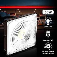 LED Canopy Light with 35W and 5700K Daylight, IP65, Surface/Pendant Mount