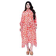 Buy Animal Print Kaftan Red Shirt Online at Best Prices in India