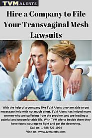 Hire a Company to File Your Transvaginal Mesh Lawsuits