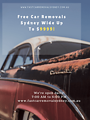 Free Car Removals Sydney Wide Up To $9999! - Fast Car Removal