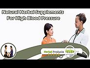 Natural Herbal Supplements For High Blood Pressure, Hypertension
