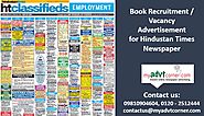 Publish attractive Hindustan Times Recruitment Ads and get noticed | Myadvtcorner