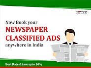 Book Newspaper classified Ads In India