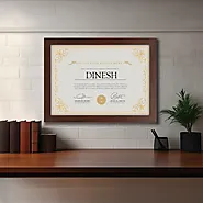 Framed Certificates Printing | Custom Certificates Online - Quapri