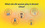What role did women play in Ancient China